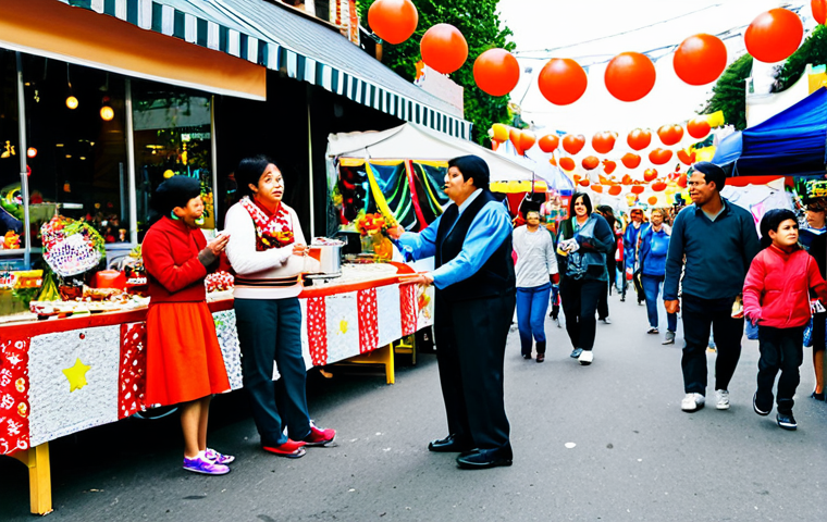 주민 참여를 통한 지역 정체성 회복 - Local Farmers Market**

"A bustling local farmers market in a charming town square, featuring vendor...