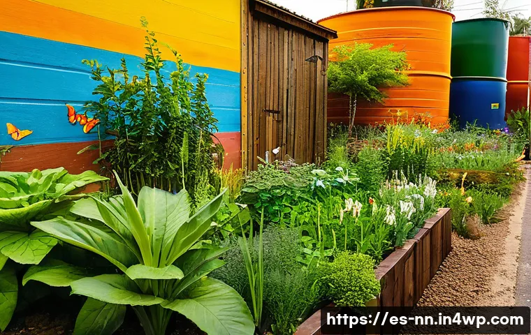지역 정체성 강화를 위한 커뮤니티 가드닝 - A vibrant community garden in a Spanish urban neighborhood, transformed from an abandoned lot into a...